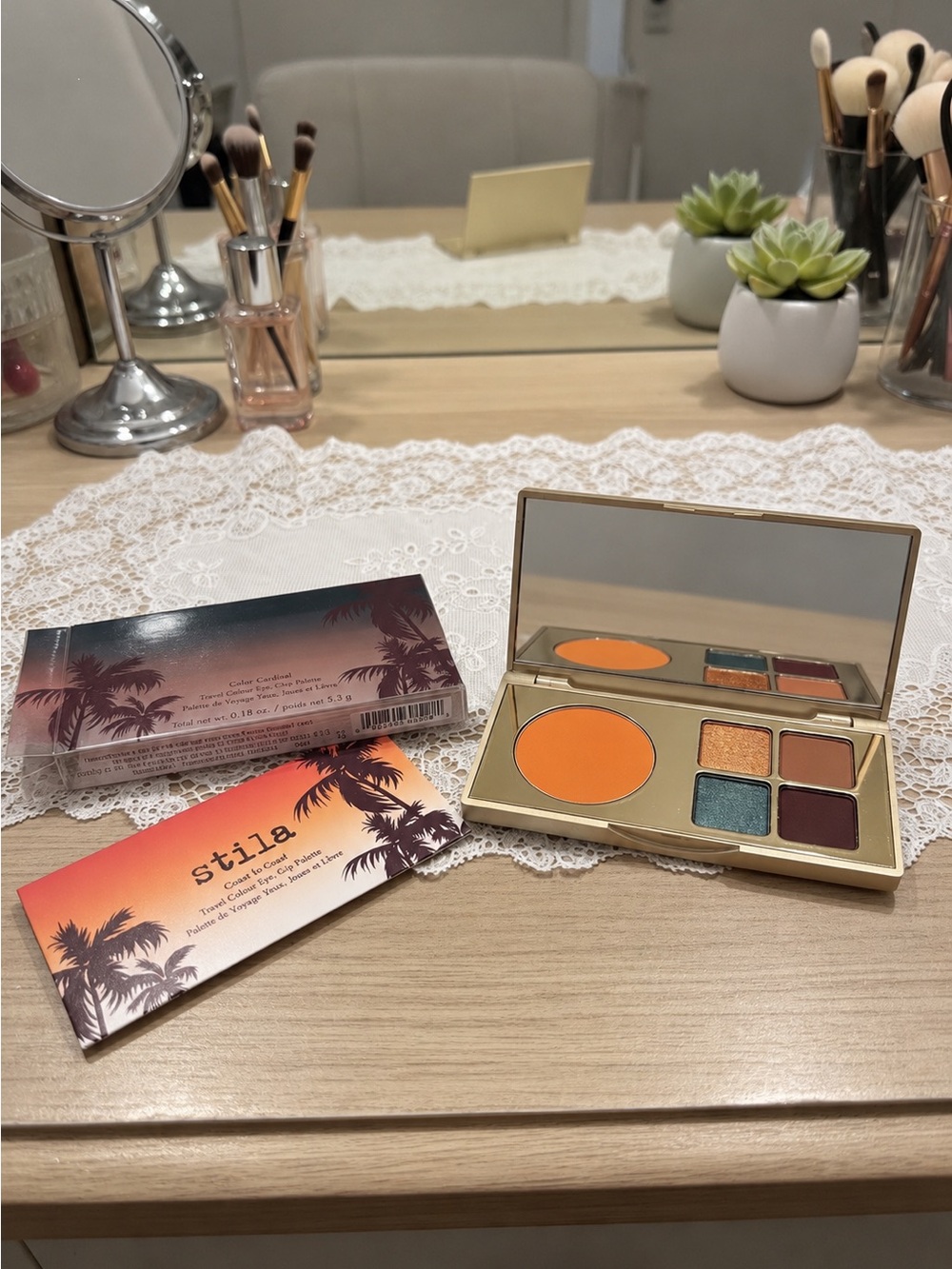 Stila Color Cocktail Travel Cheek Lip Eye Palette Tequila Sunrise NWOT